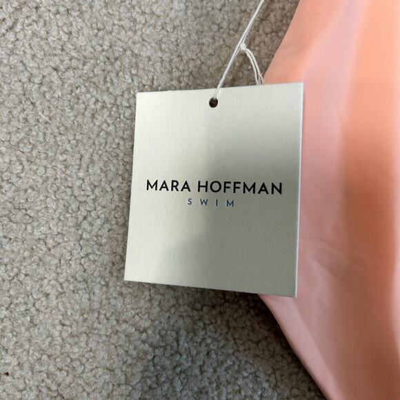 NWT Mara Hoffman Lydia Pink Bikini Bottom High Rise Swim Surf Paddle Size M - Picture 4 of 5